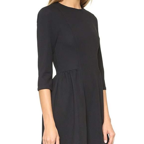 Jack by BB Dakota Deon Textured Ponte Pleat Dress Black Small - Picture 5 of 11
